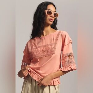 ANTHROPOLOGIE Tiny | Sonoma ruffled top | size small